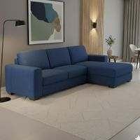 Seccional Izquierdo Éden color azul Ambienta Home 3 Cuerpos
