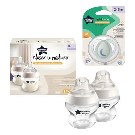 Biberon Recien Nacido Tommee Tippe 150Ml Pack 2 Un + Chupon Biberon Recien Nacido Tommee Tippe 150Ml Pack 2 Un + Chupon