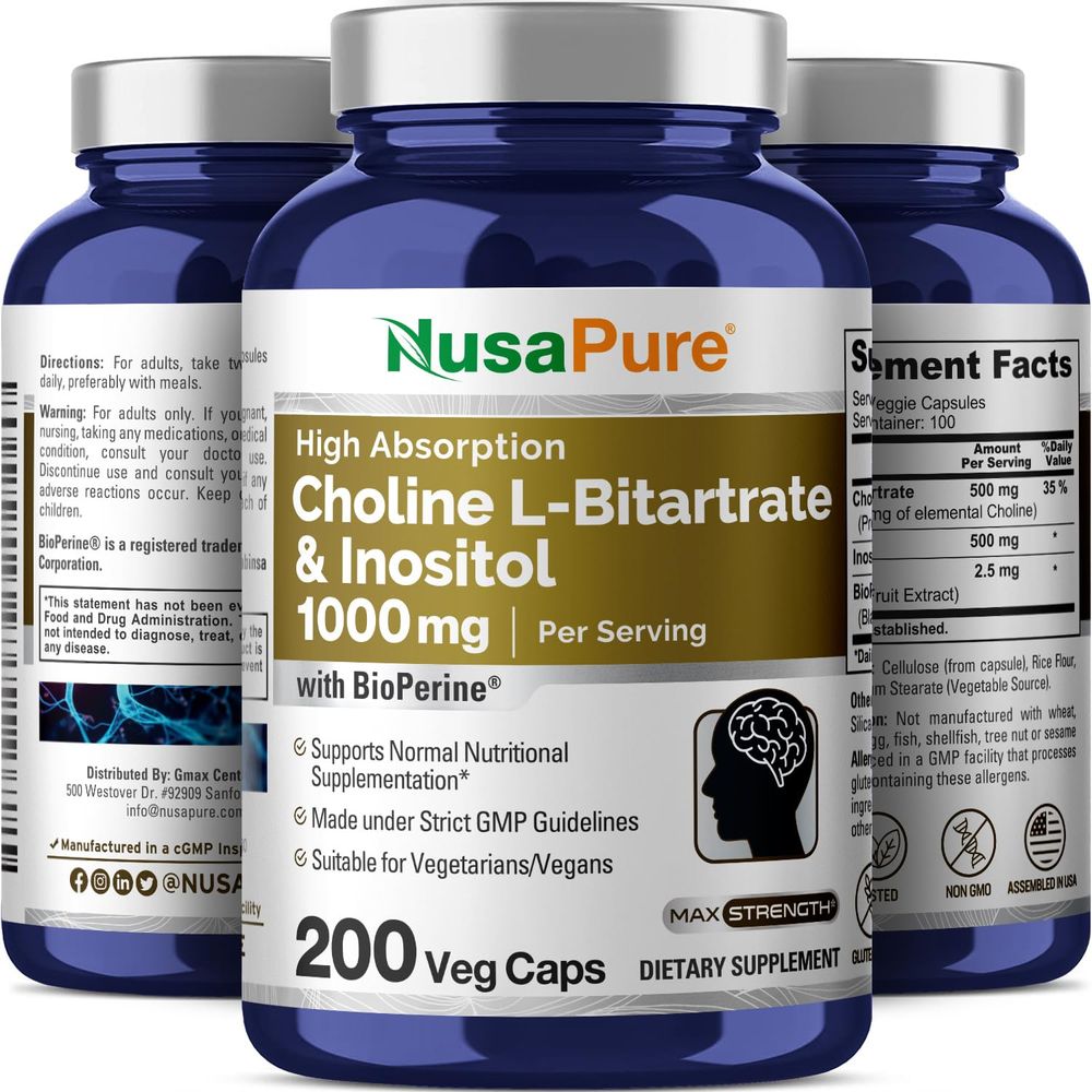 Choline L-Bitartrate Inositol 1000MG Choline L-Bitartrate Inositol 1000MG