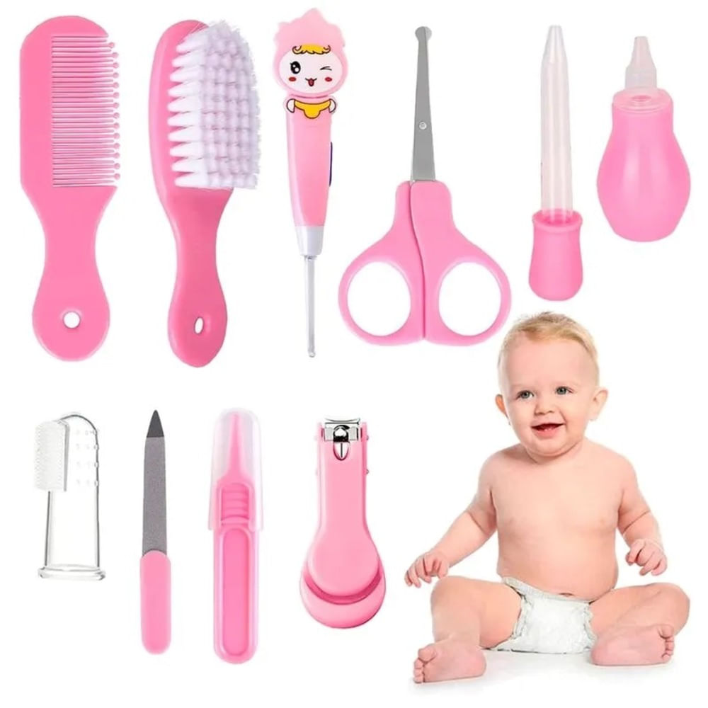 Kit Especial de Cuidado y Limpieza para Bebé 10 Piezas Niña