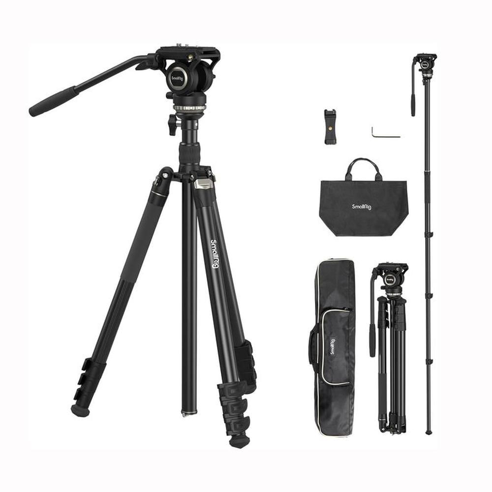 Trípode Monopie SmallRig CT210 de Cabezal Fluido Cámaras Hasta 6Kg