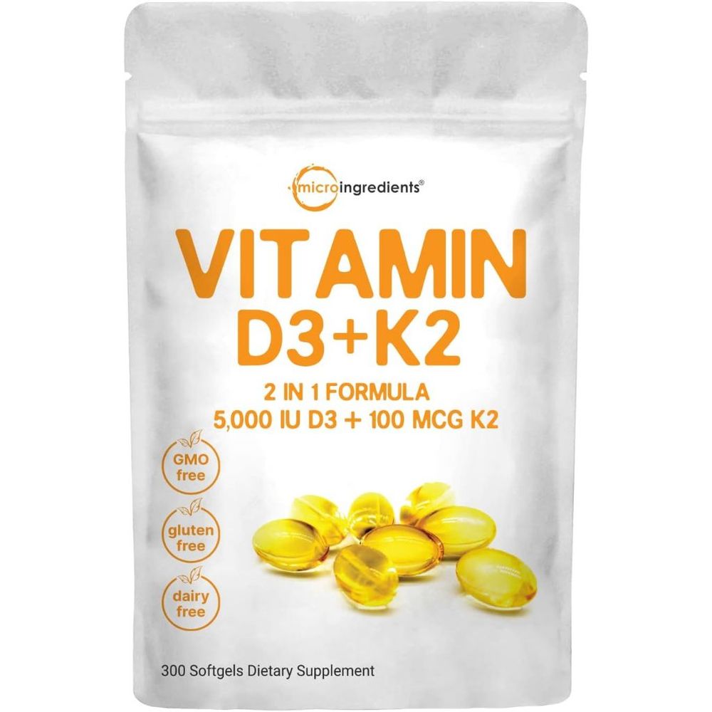 Vitamina D3 + K2 Capsulas Blandas 300 Capsulas Vitamina D3 + K2 Capsulas Blandas 300 Capsulas