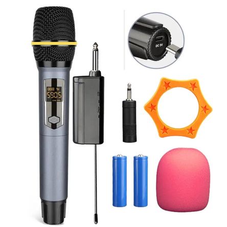 Micrófono Sanci Inalámbrico Recargable Profesional Karaoke Micrófono Sanci Inalámbrico Recargable Profesional Karaoke