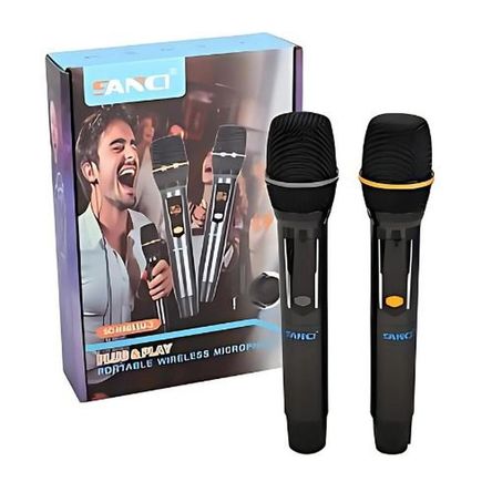 Micrófono Sanci Inalámbrico Recargable Profesional