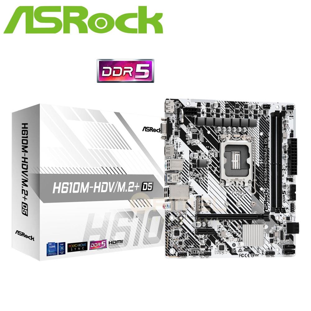 Motherboard ASROCK H610M-HDV/M.2+ D5, Chipset Intel H610, LGA1700, mATX Motherboard ASROCK H610M-HDV/M.2+ D5, Chipset Intel H610, LGA1700, mATX