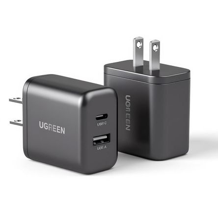 Ugreen X227 Cargador De Pared Usb-c Y Usb-a Carga Rapida 20w