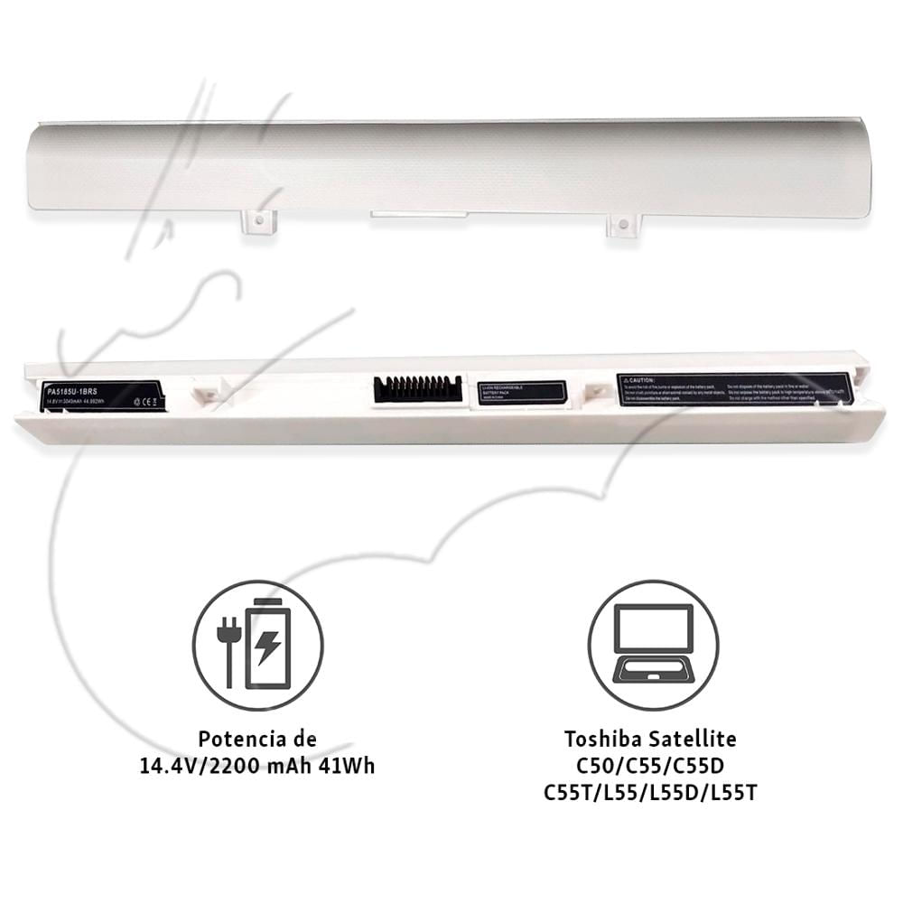 Batería Para Laptop Toshiba Pa5185 - Pa5195 C50 C55 C55d Batería Blanco Batería Para Laptop Toshiba Pa5185 - Pa5195 C50 C55 C55d Batería Blanco