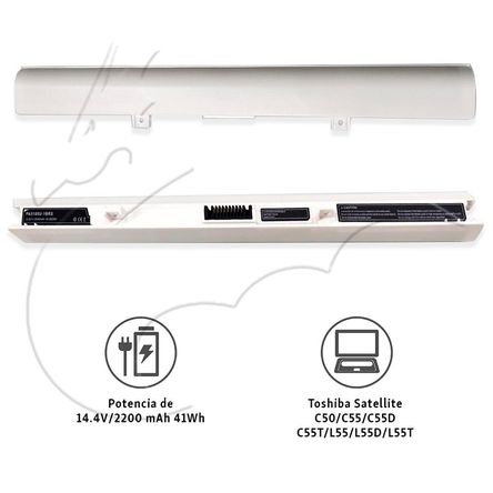 Batería Para Laptop Toshiba Pa5185 - Pa5195 C50 C55 C55d Batería Blanco Batería Para Laptop Toshiba Pa5185 - Pa5195 C50 C55 C55d Batería Blanco