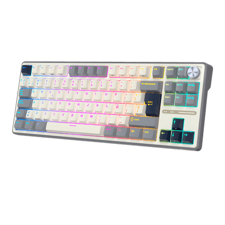 TECLADO MECANICO RK-R87 HALF GREY