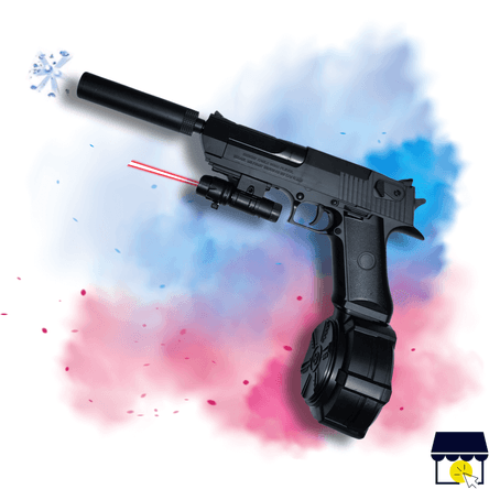 Juguete Pistola Glock De Hidrogel Mira Laser Y 3 Cacerinas Juguete Pistola Glock De Hidrogel Mira Laser Y 3 Cacerinas
