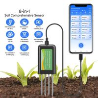Medidor Digital de Suelo 8 en 1 Multiparámetro PH Nitrógeno Potasio Fósforo Conductividad Humedad