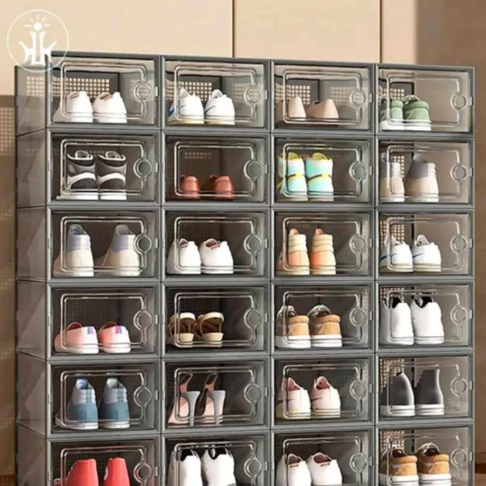 Pack x 20 Organizador De Zapatos Apilables De ABS - Negro