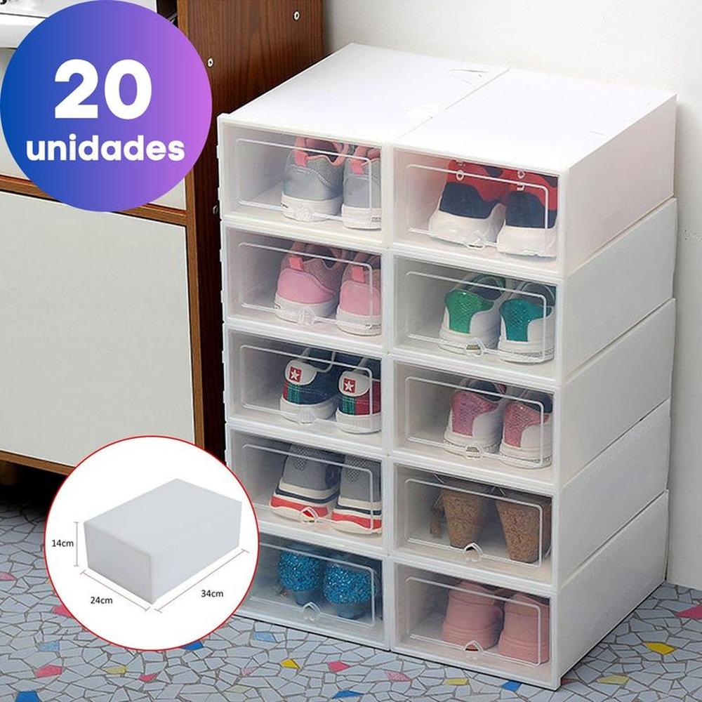 Pack x 20 Organizador Apilables de Zapatillas- Blanco