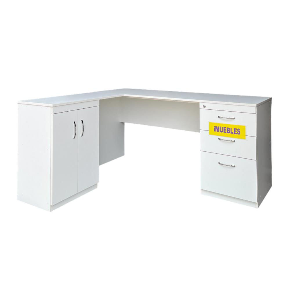 Escritorio Gerencial en L color Blanco