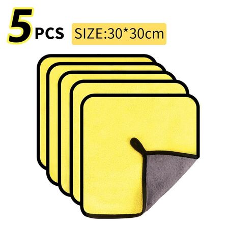 Toallas De Microfibra Multiuso Limpieza Hogar Auto 30 X 30cm 5 Unides