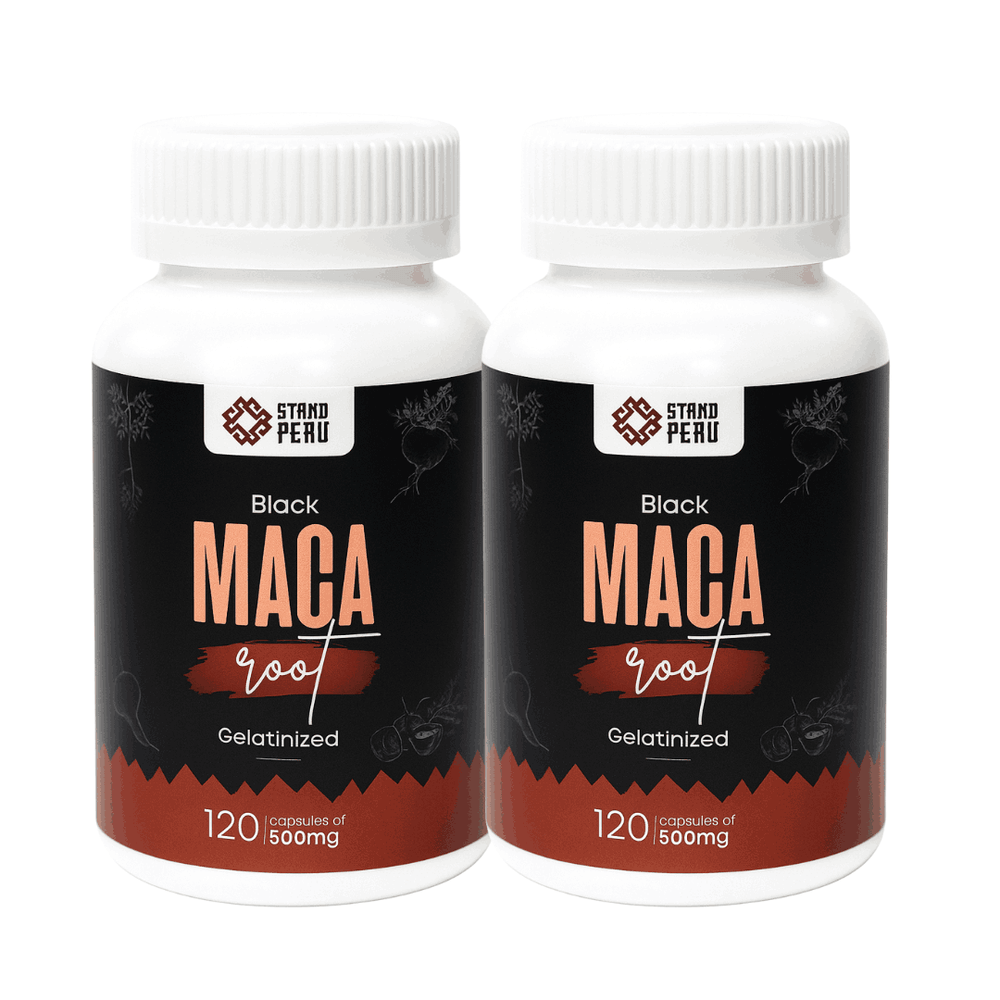 Maca Negra Gelatinizada - Capsulas Veganas - Pack 2 Frascos de 120x500mg Maca Negra Gelatinizada - Capsulas Veganas - Pack 2 Frascos de 120x500mg