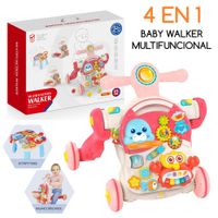 Caminador Multifuncional 4 en 1 Rosado Musical para Bebes