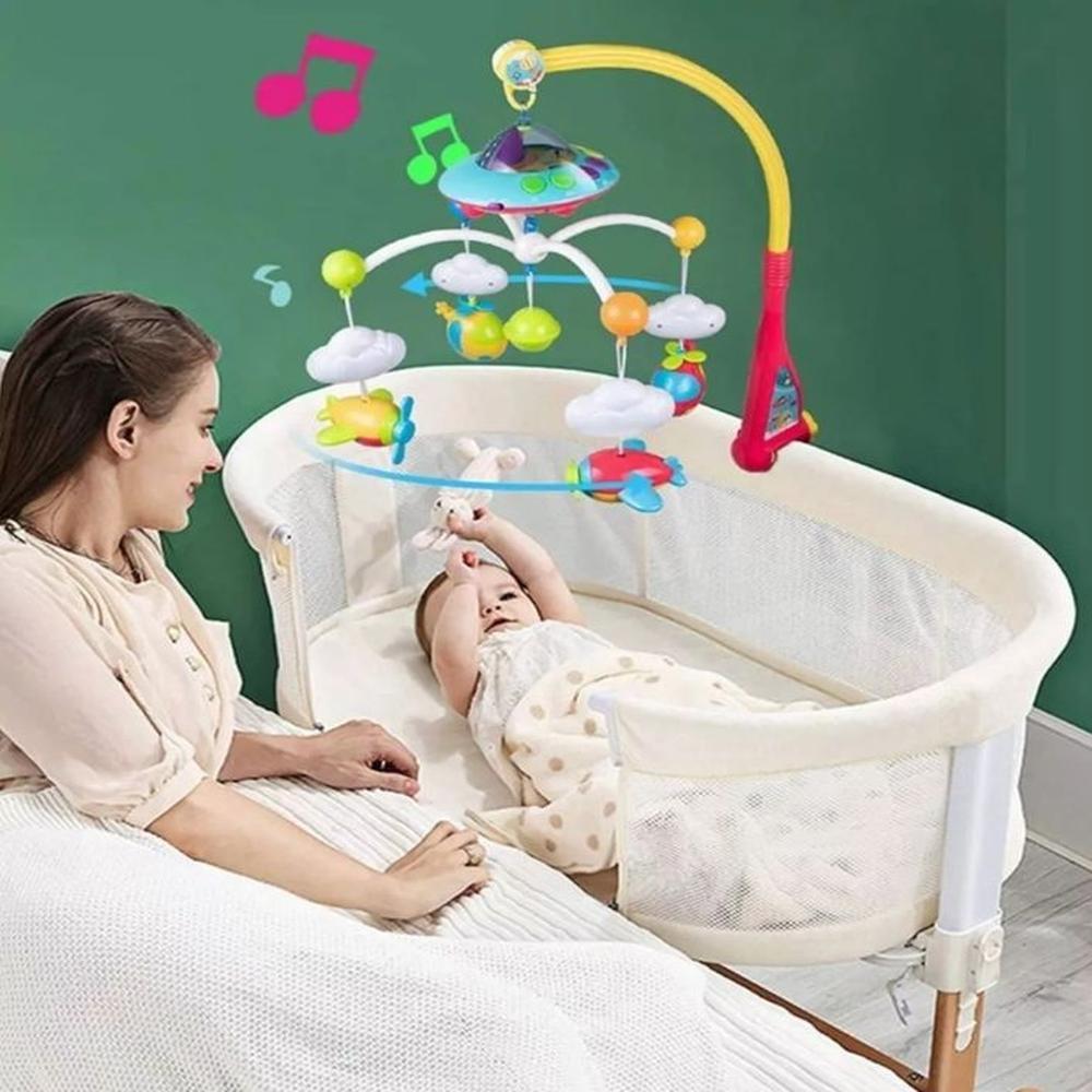 Móvil Musical para Cuna con Proyector Modelo Espacial Multicolor Móvil Musical para Cuna con Proyector Modelo Espacial Multicolor