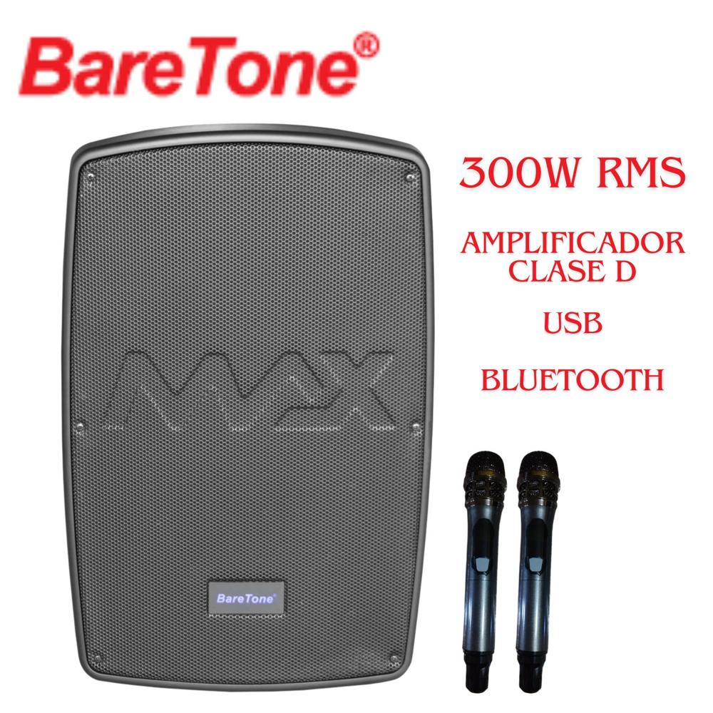 Parlante Portátil de Alto Rendimiento BARETONE MAX10NB 300W RMS Clase D