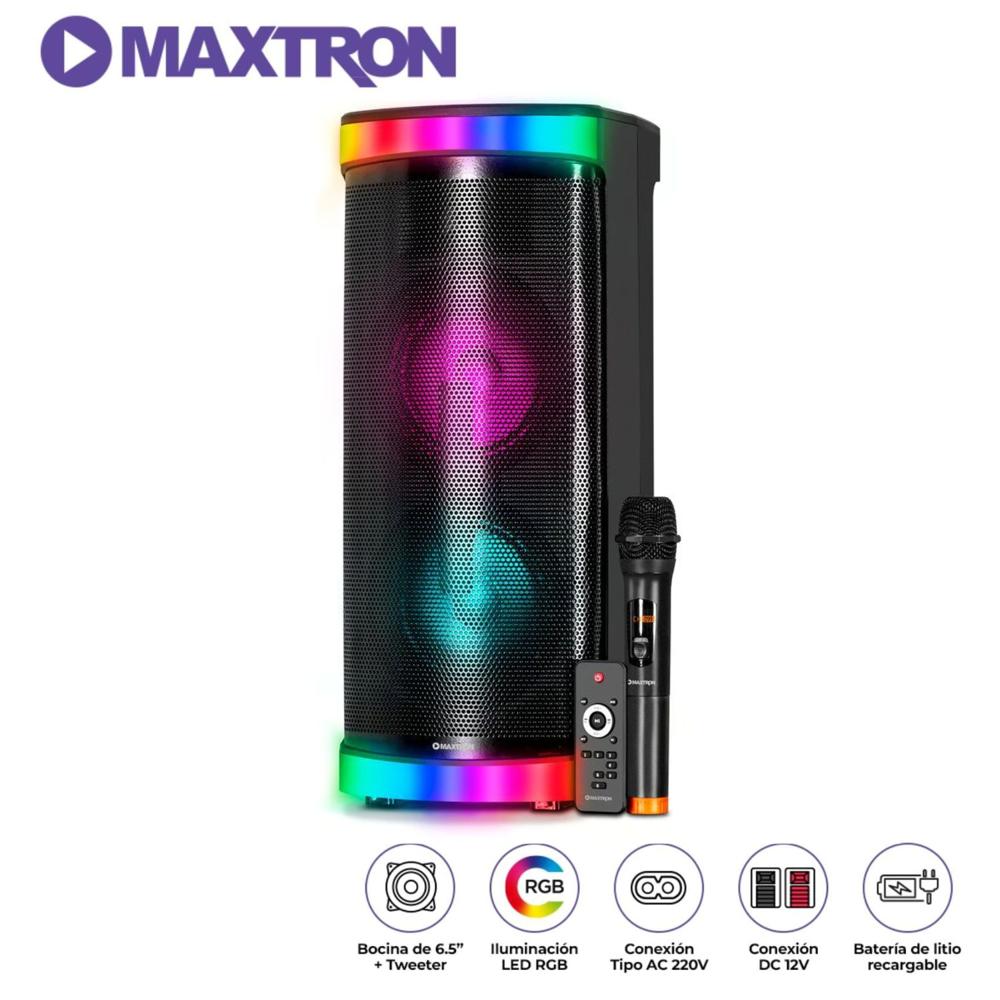 Parlante Maxtron Odyssey MX603AC Luces LED BT USB Micrófono