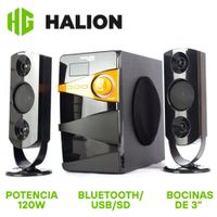 Parlante 2.1 Halion Phantom HA-F79 120 Watts