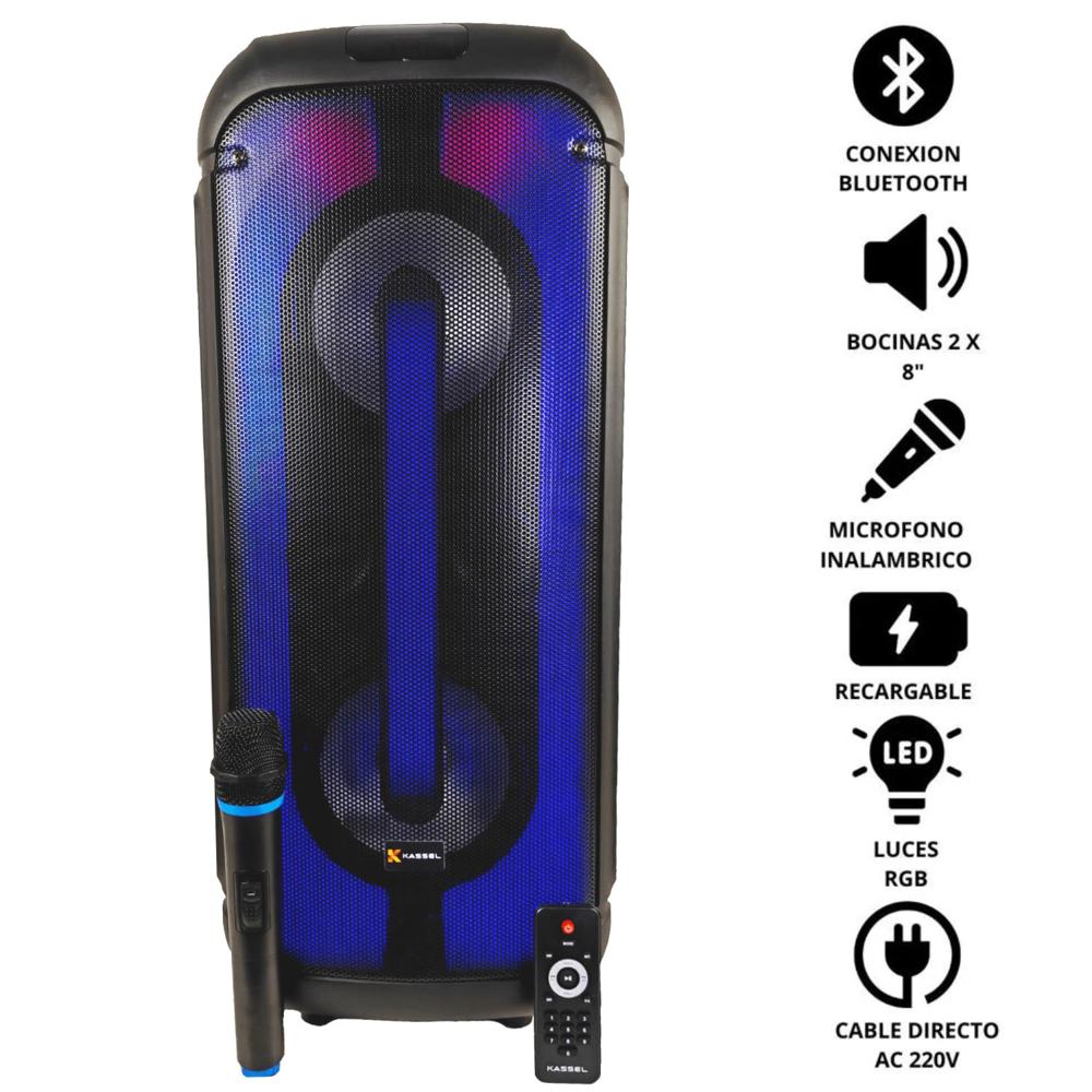 Torre de Sonido Portátil Kassel K2816 USB BT TWS FM + MICROFONO