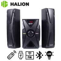 Parlante Halion HA-F48 Scud 2.1 con Subwoofer 5.25? y Luces LED USB SD BT FM