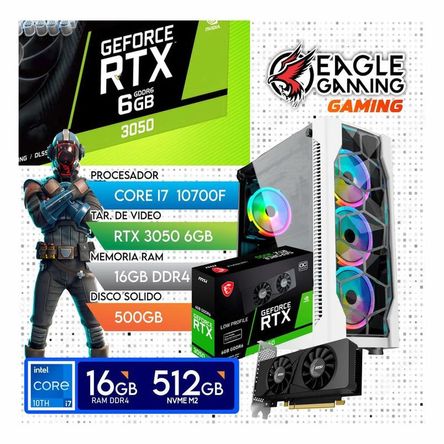 PC GAMER CORE I7 10700F - RTX 3050 6gb -16GB - SSD 500gb PC GAMER CORE I7 10700F - RTX 3050 6gb -16GB - SSD 500gb