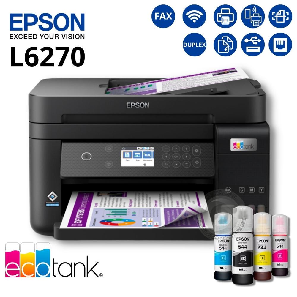 Impresora Multifuncional de tinta L6270 Fax USB LAN WiFi Duplex Epson