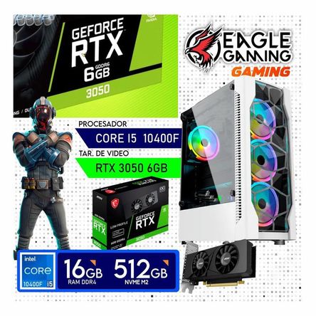 Computadora PC GAMER Core i5 10400F -RAM 16GB - SSD 500GB - VIDEO RTX 3050 6GB Computadora PC GAMER Core i5 10400F -RAM 16GB - SSD 500GB - VIDEO RTX 3050 6GB