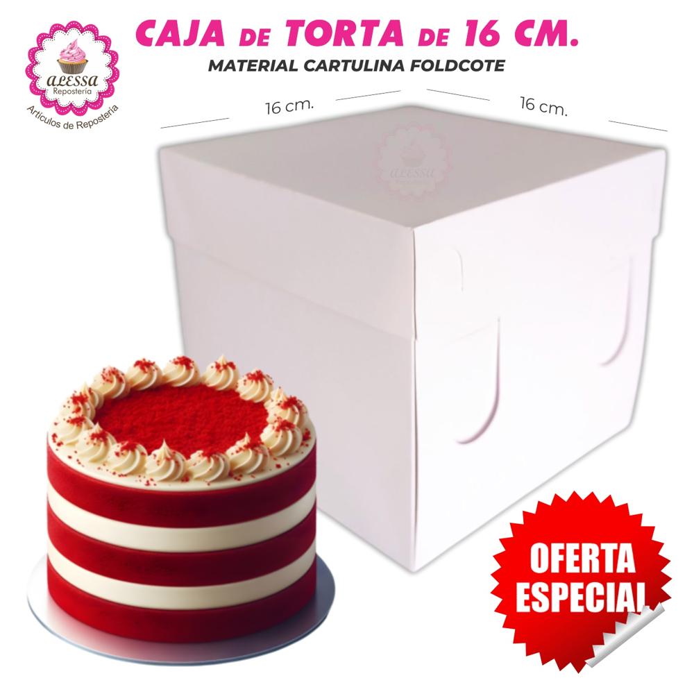 50 Cajas de Torta de 16 cm. para Repostería