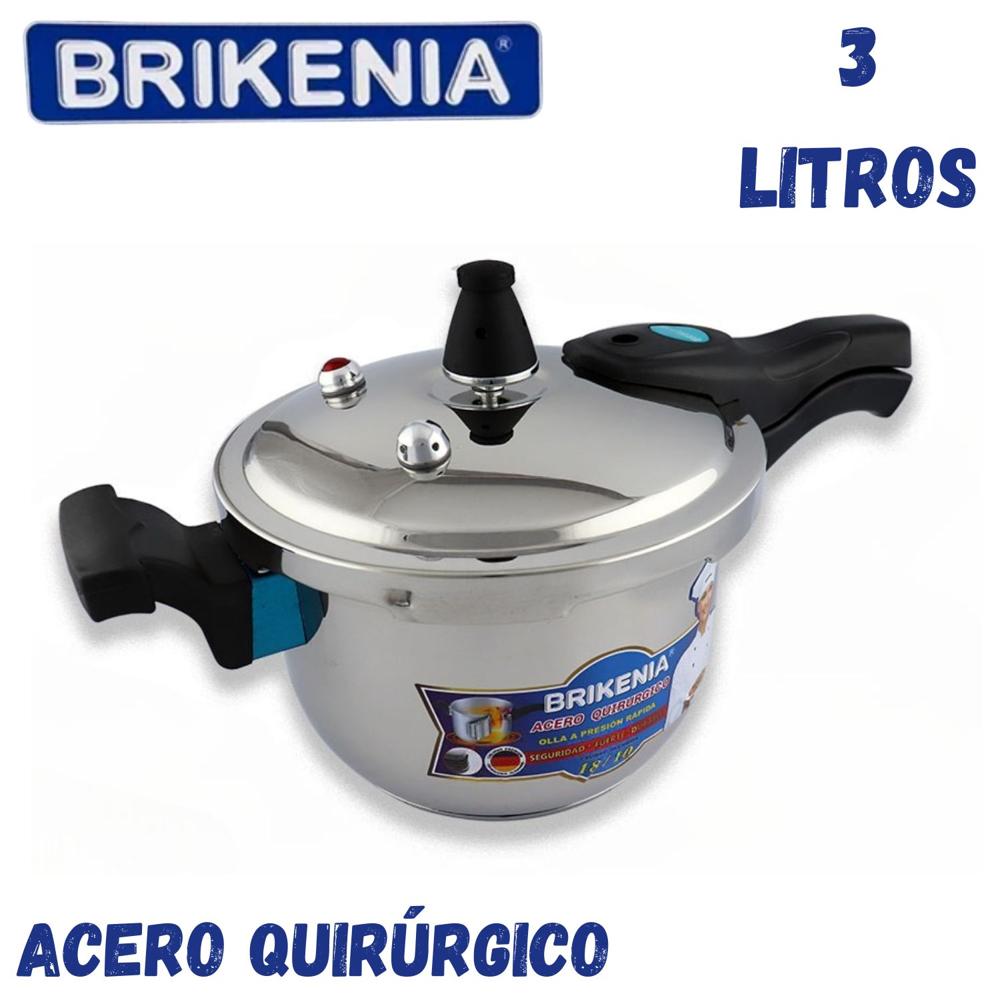 Olla a Presión Brikenia BK - P35L- 1A Acero Inoxidable 3 Litros