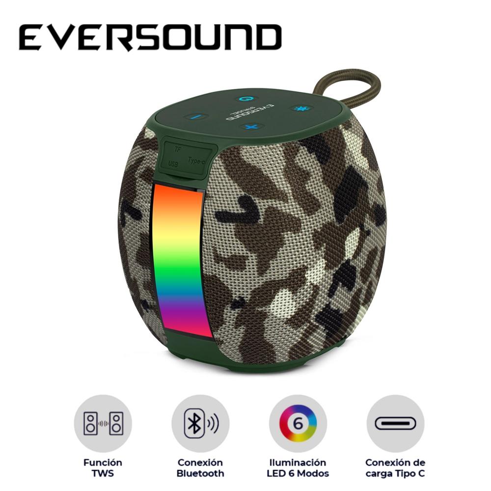 Parlante Eversound EV 500A Strudel BT USB TWS Luces RGB