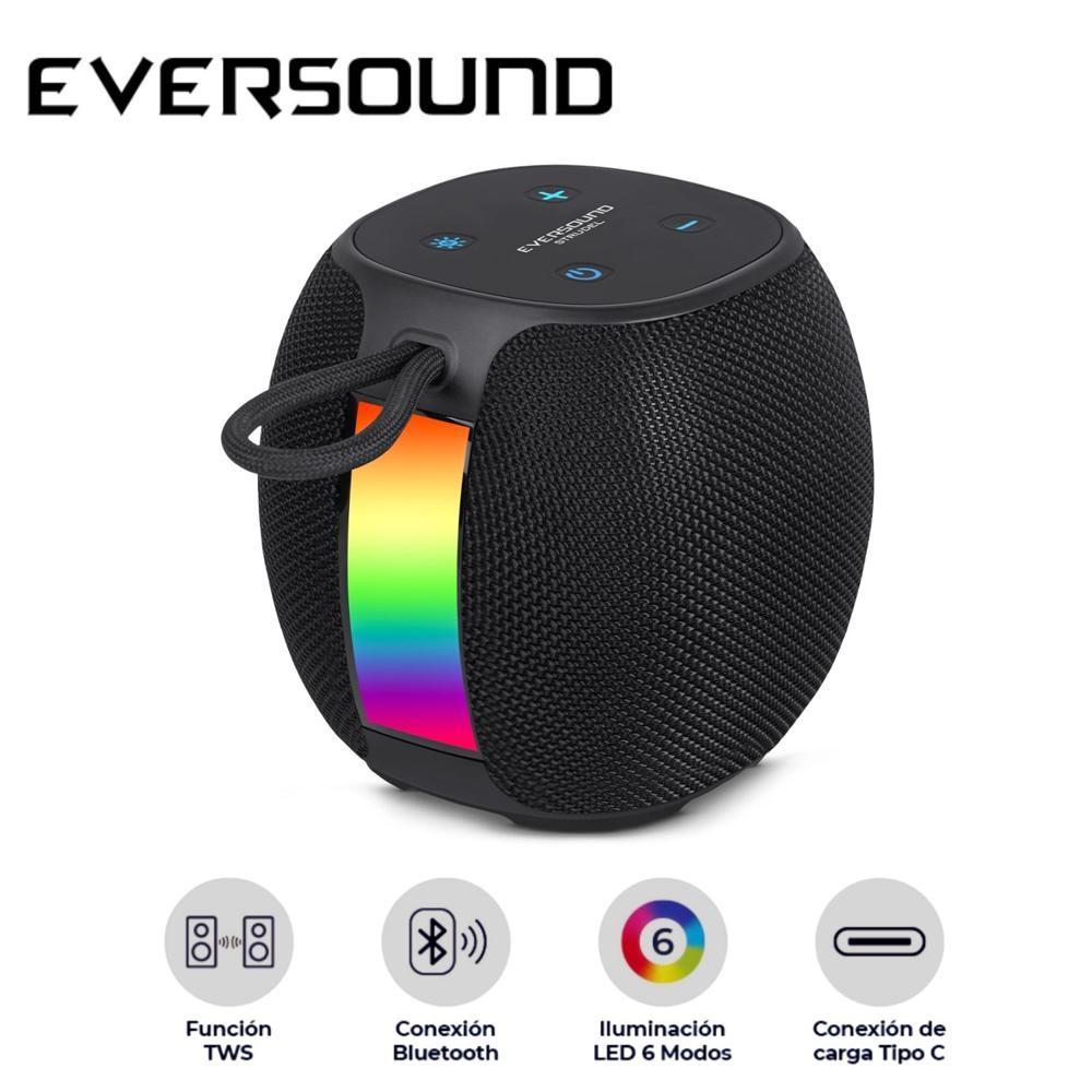Parlante Eversound EV 500 Strudel BT USB TWS Luces RGB