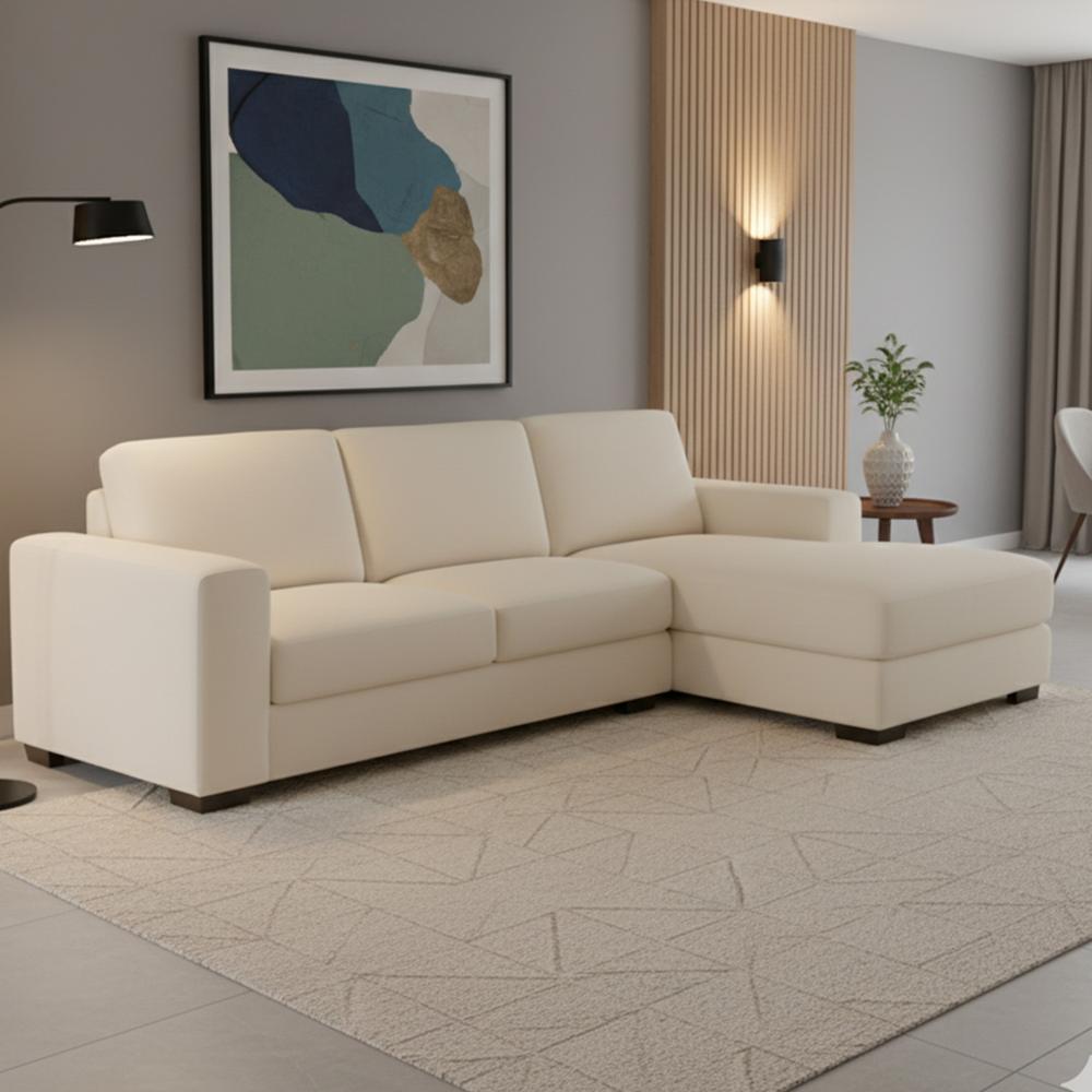 Seccional Izquierdo Éden color ivory Ambienta Home 3 Cuerpos