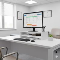 Base soporte para monitor Blanco