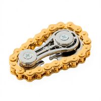 Spinner De Engranaje De Mano Modelo Cadena Giratorio Dorado