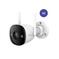 Kit de 2 Cámara seguridad WiFi IMOU Bullet 3 5MP 3K IP67 exterior visión nocturna color