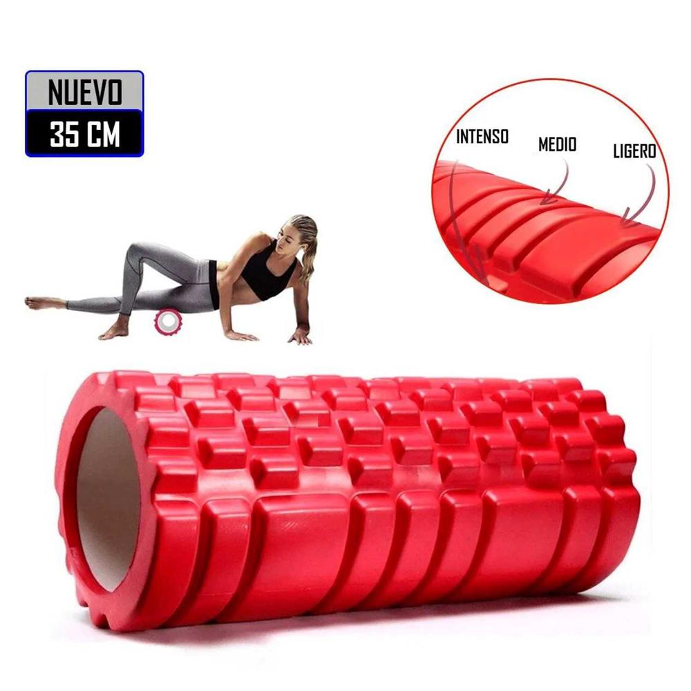 Foam Roller 35cm Rodillo de Espuma para Masaje Rojo