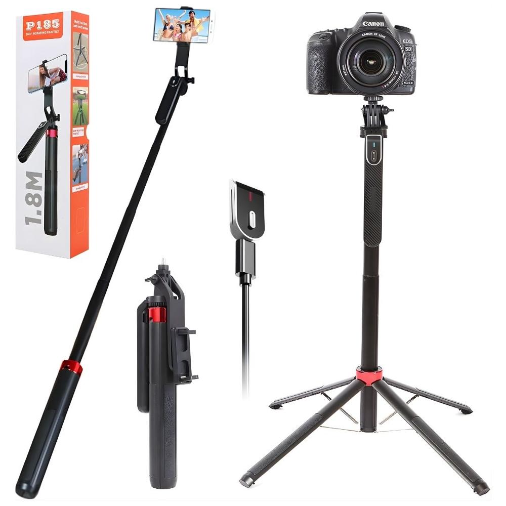 Estabilizador Trípode para Celular Cámara Profesional Selfie Stick P185 180cm