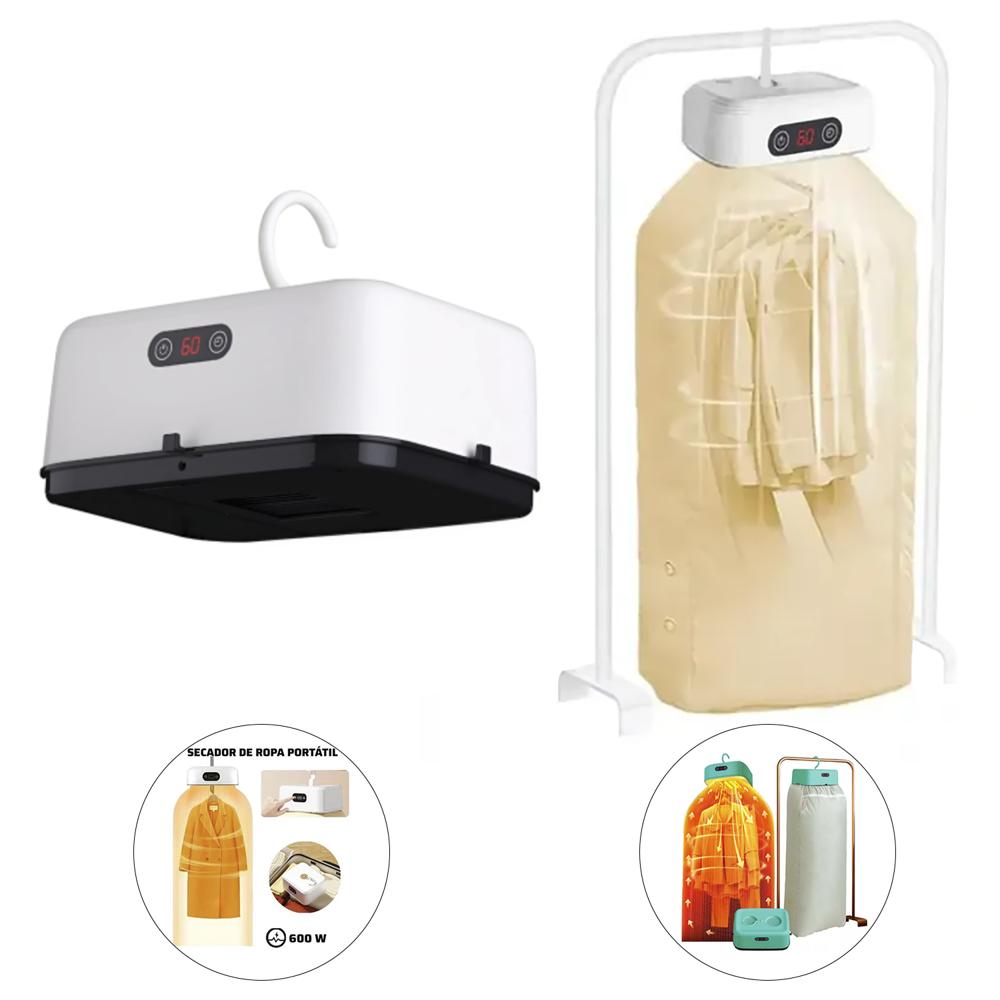 Secador de Ropa Plegable y Portatil de 600W  Dile Adios al tendedero y mal clima - Blanco