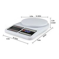 Balanza Digital Precision 1 Gr a 10 Kg Peso Cocina Bascula Electronica Abs Lcd