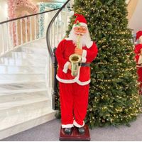 Papanoel Santa Claus Grande Musical con Movimiento Navidad Hogar Casa Tienda Negocios