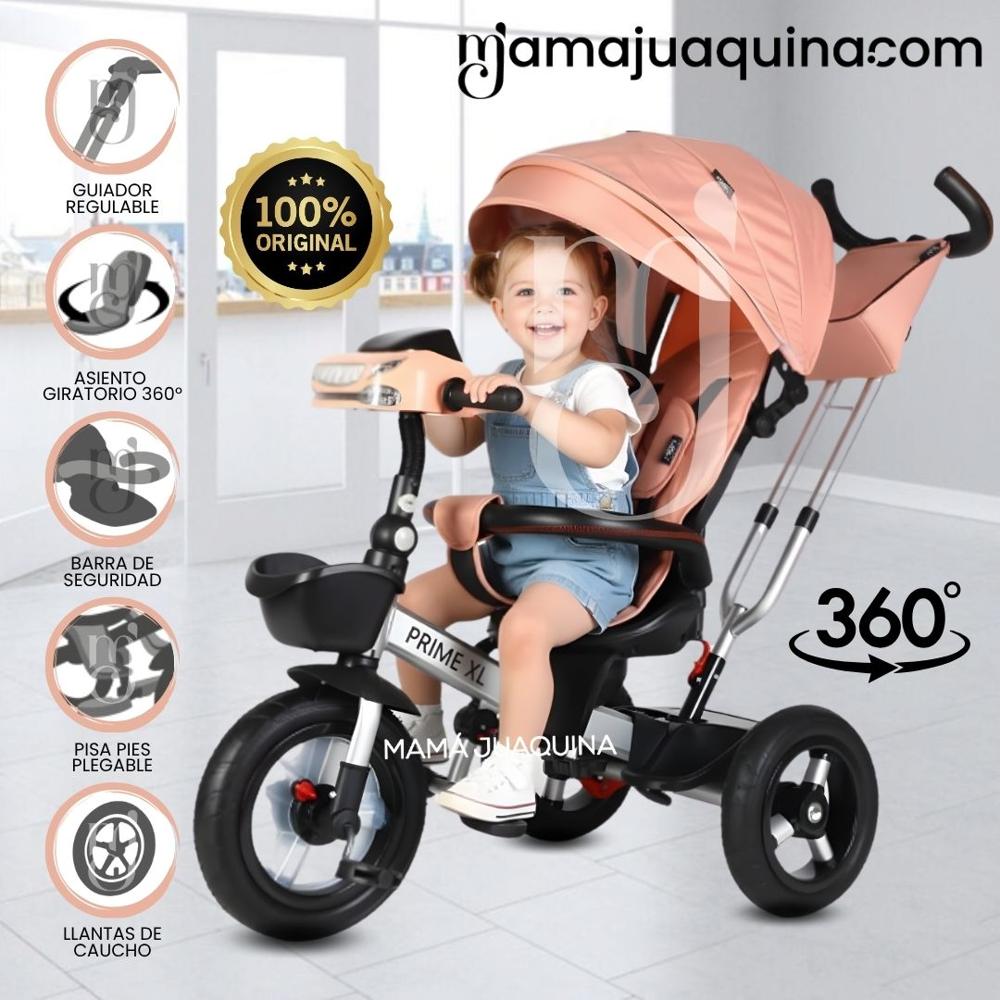 Triciclo Guiador Giratorio PRIME XL para Niños Melón