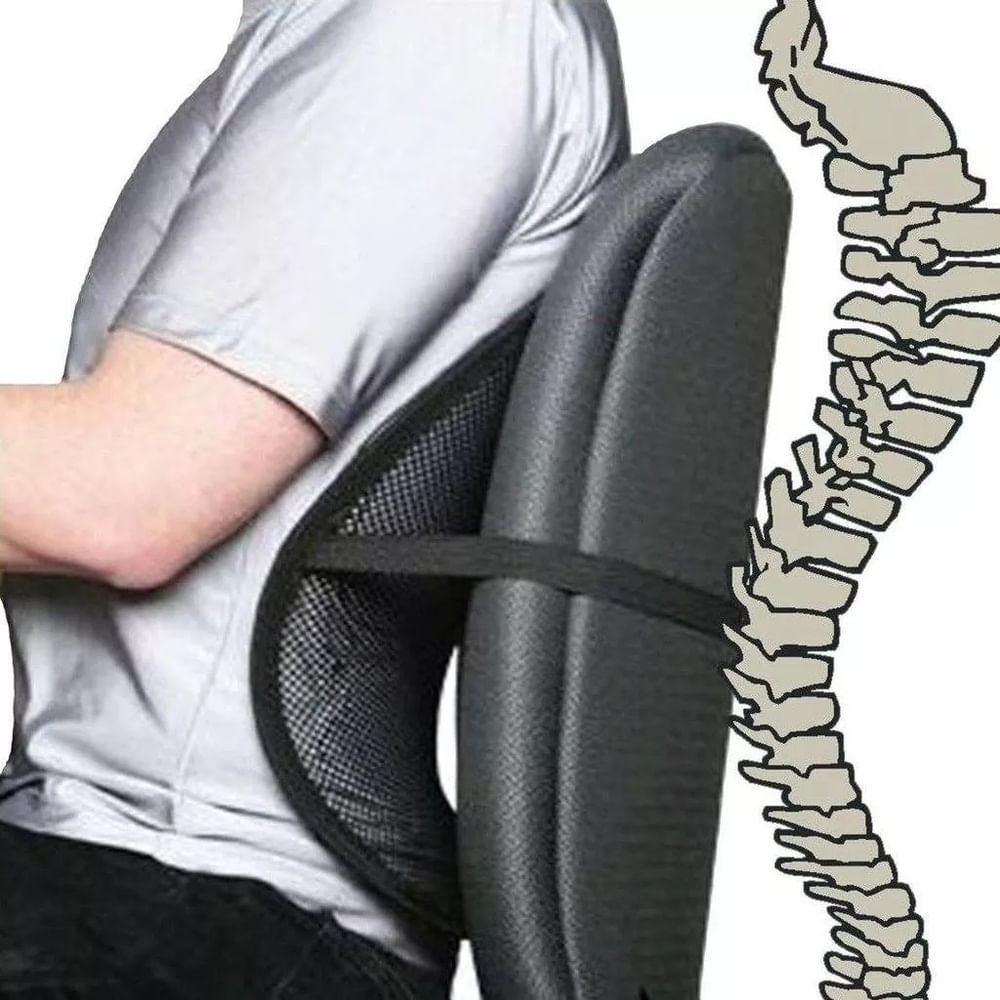 Respaldo Ergonómico Corrige Postura Negro Respaldo Ergonómico Corrige Postura Negro