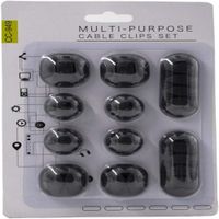 Clips Multiusos para Cables y Clips para Cables Negro