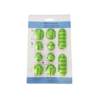 Clips para Cables y Organizan Cables Verde