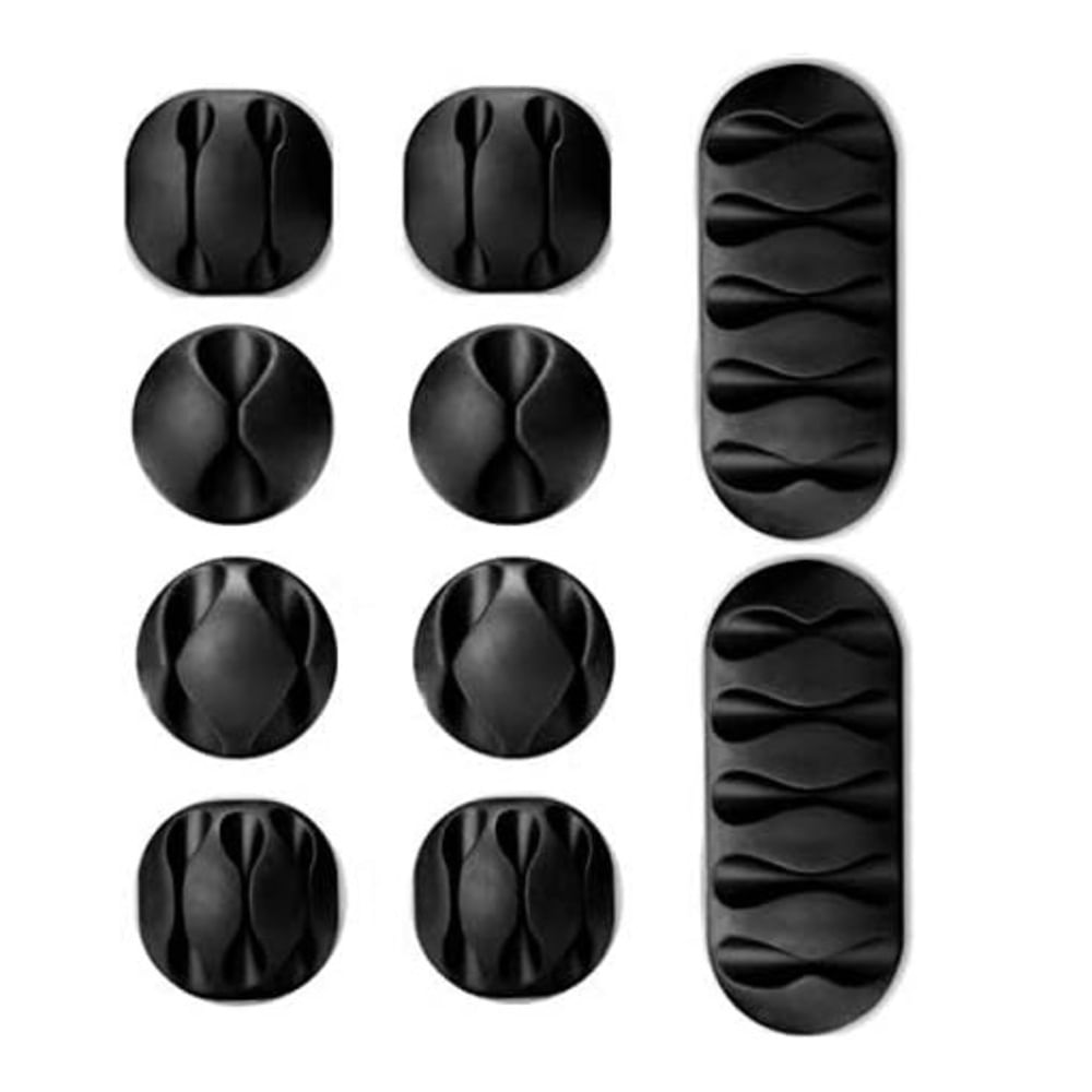 Organizador de Cables Multipropósito para Escritorio para Sujetar los Auriculares Negro