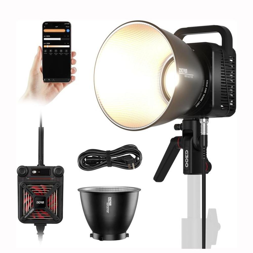 Zhiyun Molus G300 Luz de video COB de 300 W con Montaje Bowens