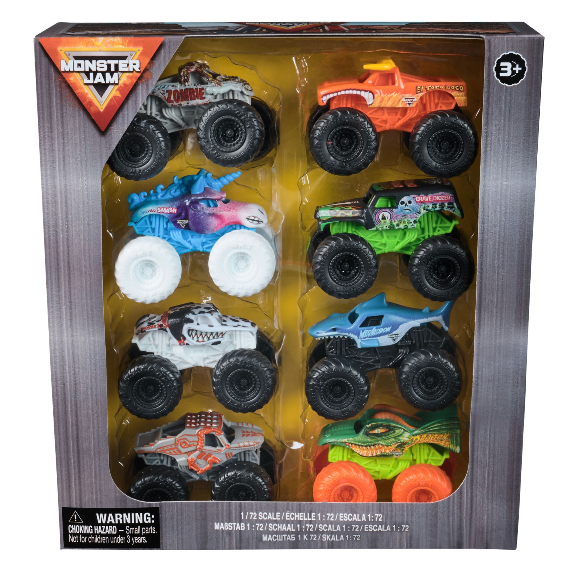 Pack x8 Vehículos Monster Jam MONSTER JAM Escala 1:72 6073862